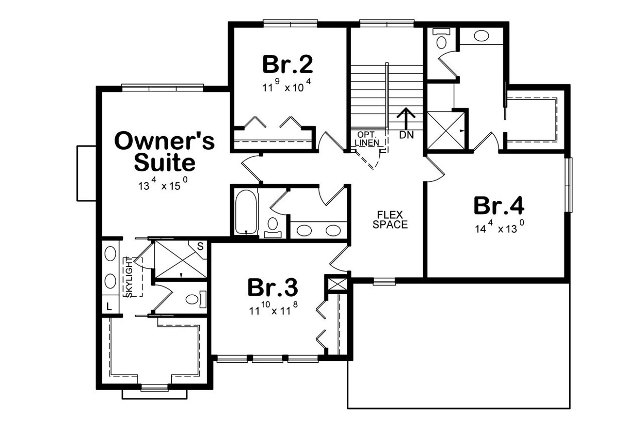 Secondary Image - Traditional House Plan - Wetherby Mills 30187 - 2nd Floor Plan