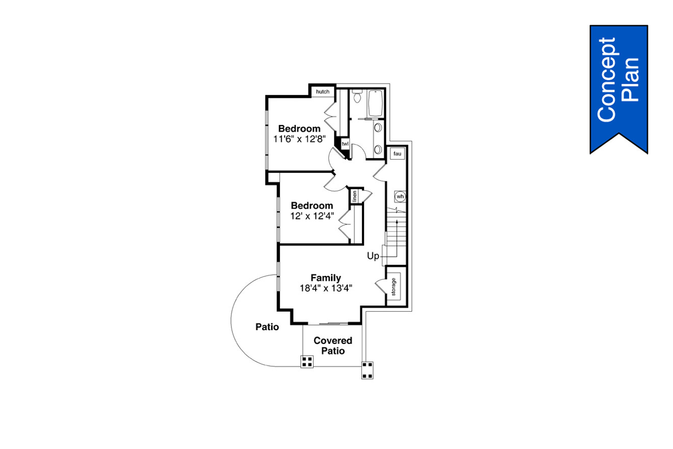 Secondary Image - Craftsman House Plan - Boulder Ridge 30240 - Basement Floor Plan