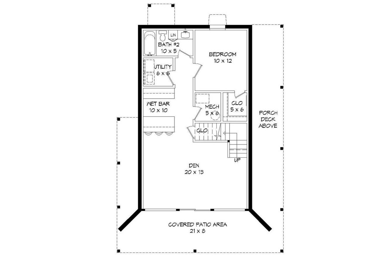 Secondary Image - Cottage House Plan - 30298 - Basement Floor Plan
