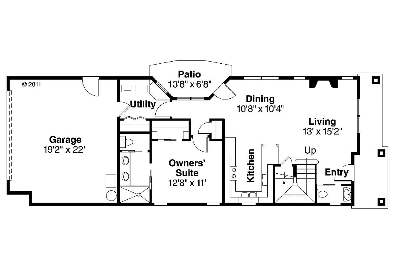 Contemporary House Plan - Montrose II 30317 - 1st Floor Plan