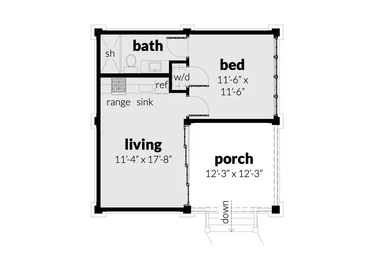 Cottage House Plan - Redbud 30491 - 1st Floor Plan