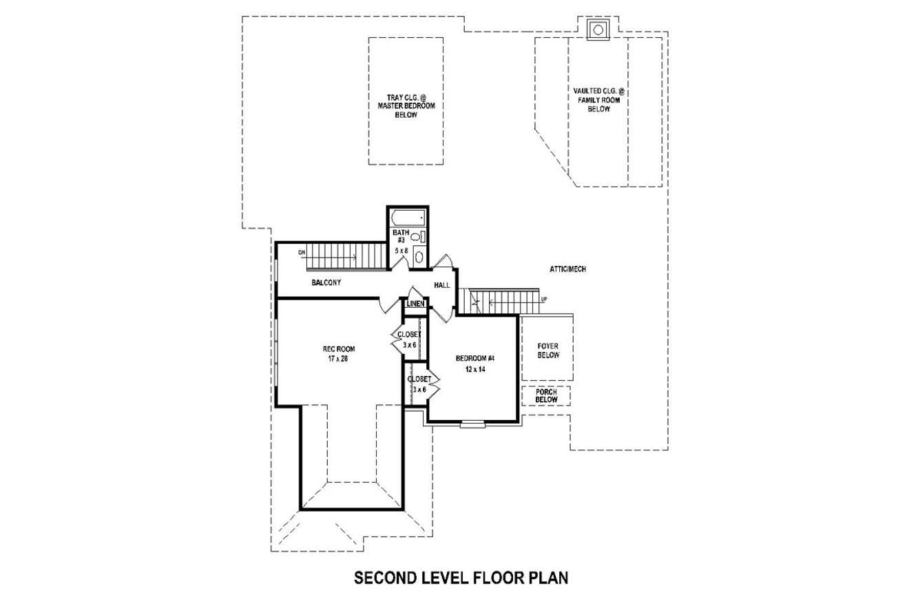 Secondary Image - Classic House Plan - 30572 - 2nd Floor Plan