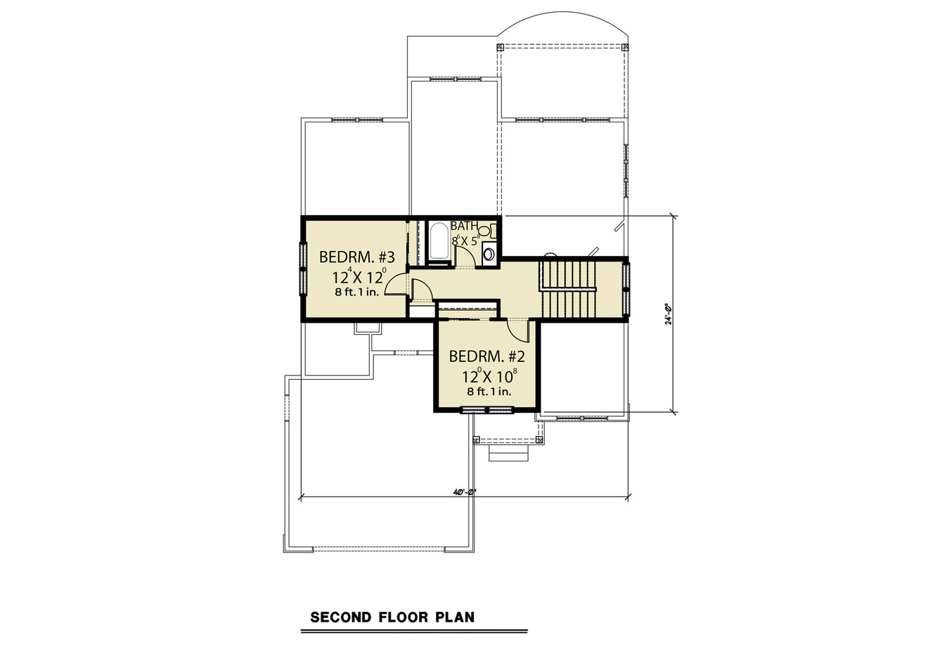Secondary Image - Craftsman House Plan - 30608 - 2nd Floor Plan