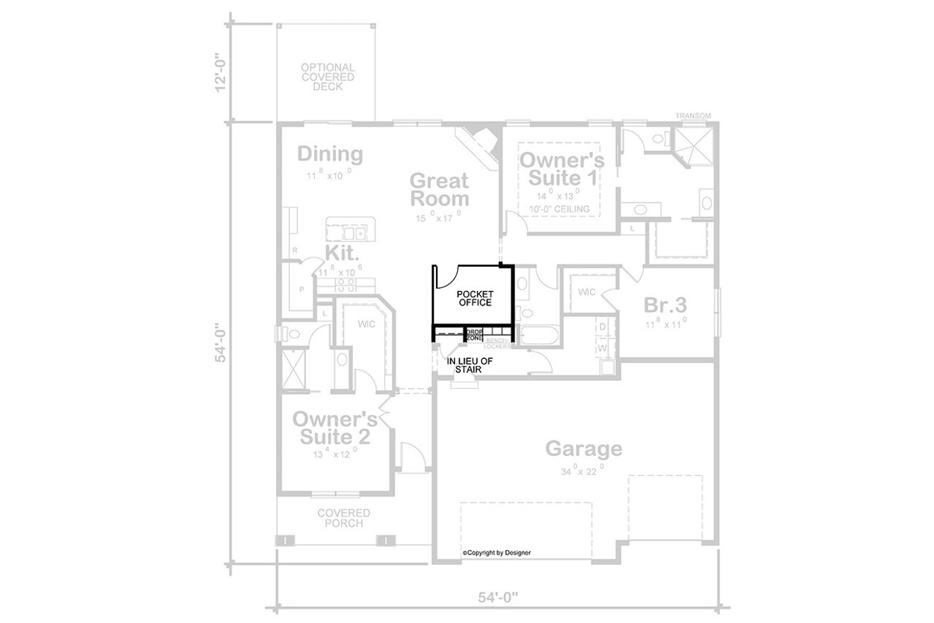 Craftsman House Plan - Cedar Hill 30667 - Optional Floor Plan