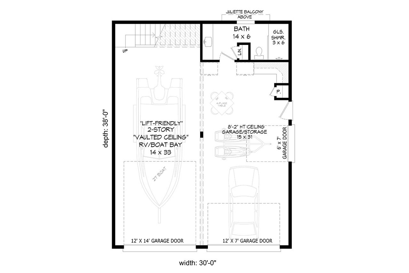 Traditional House Plan - Birch Peak 30837 - 1st Floor Plan