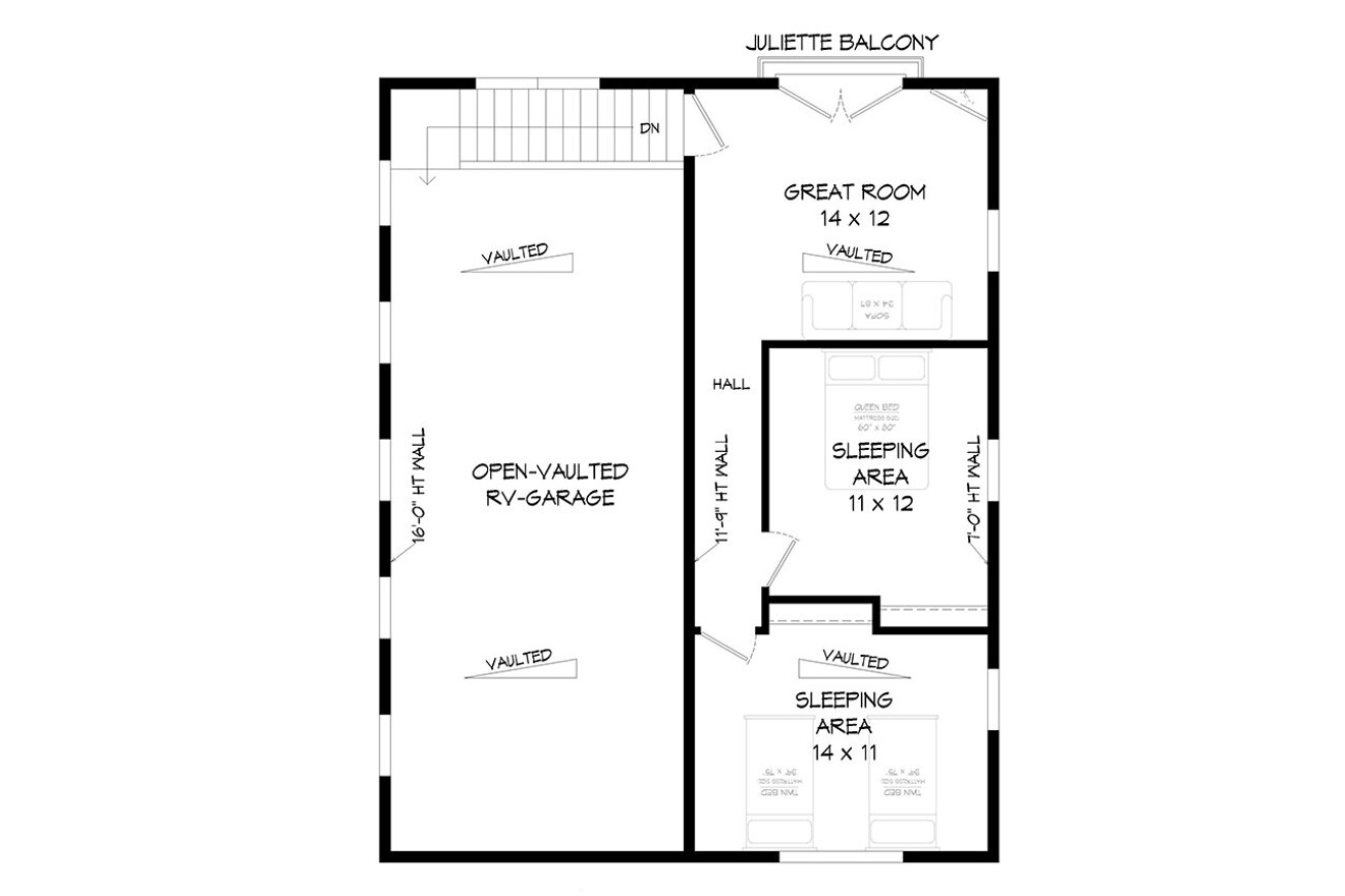 Secondary Image - Traditional House Plan - Birch Peak 30837 - 2nd Floor Plan