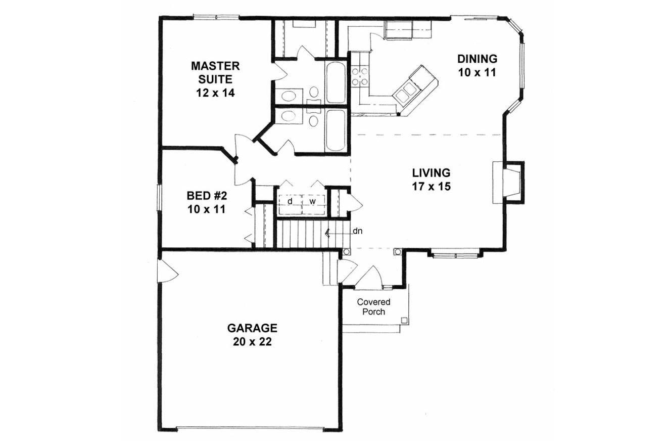 Traditional House Plan - 30880 - 1st Floor Plan