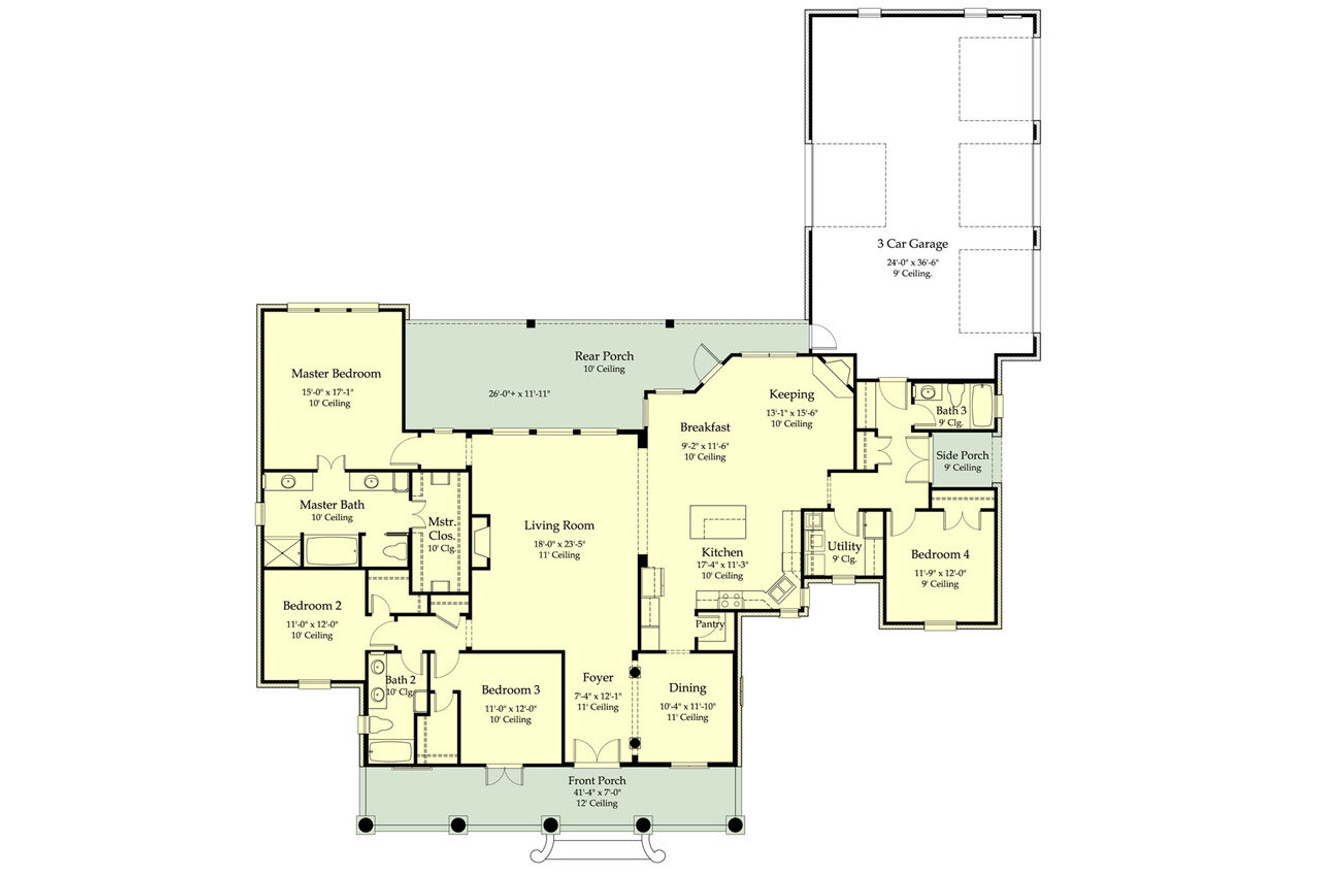 Southern House Plan - 30941 - 1st Floor Plan