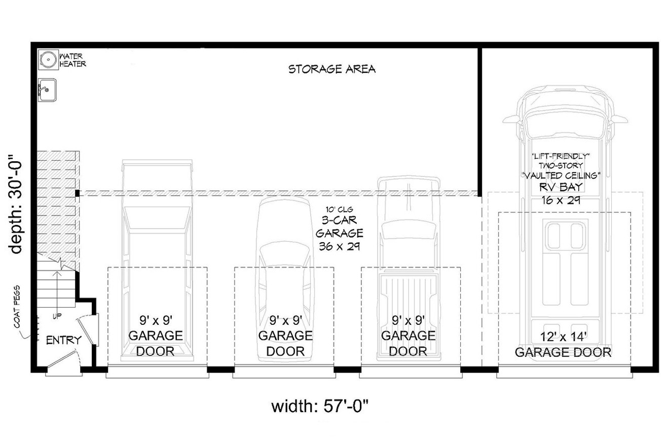 Contemporary House Plan - Canyon View ADU 31239 - 1st Floor Plan