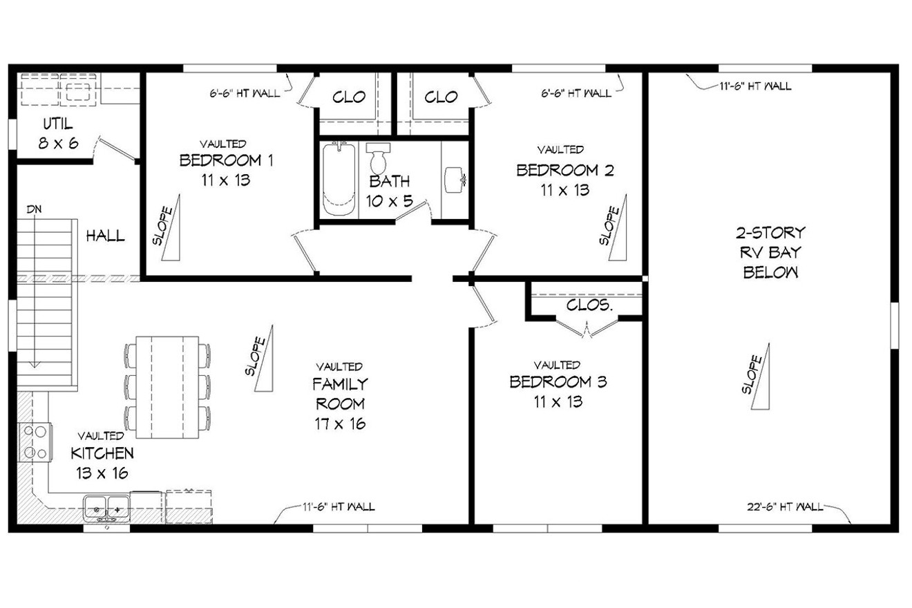 Secondary Image - Contemporary House Plan - Canyon View ADU 31239 - 2nd Floor Plan