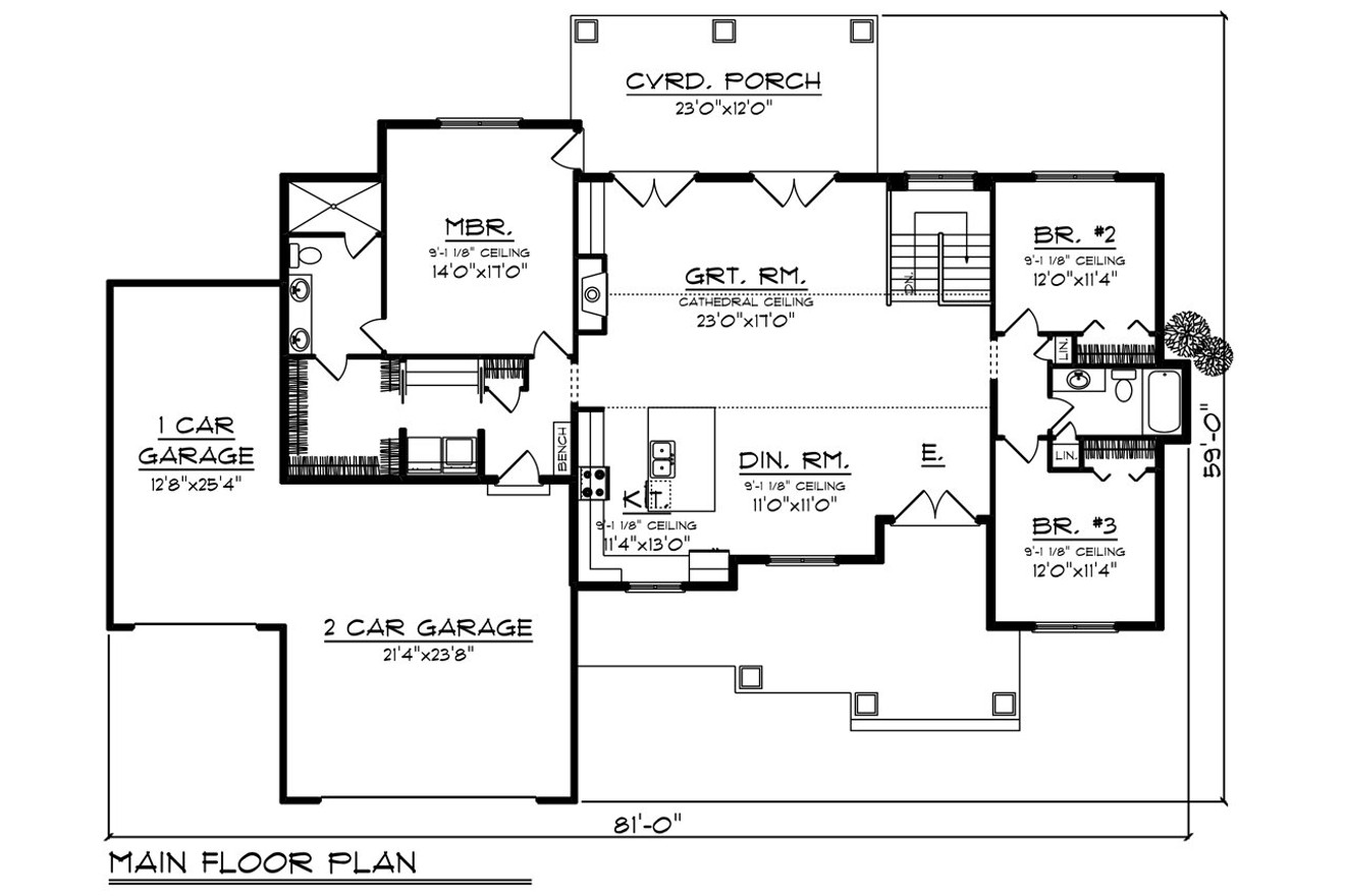 Farmhouse House Plan - 31268 - 1st Floor Plan