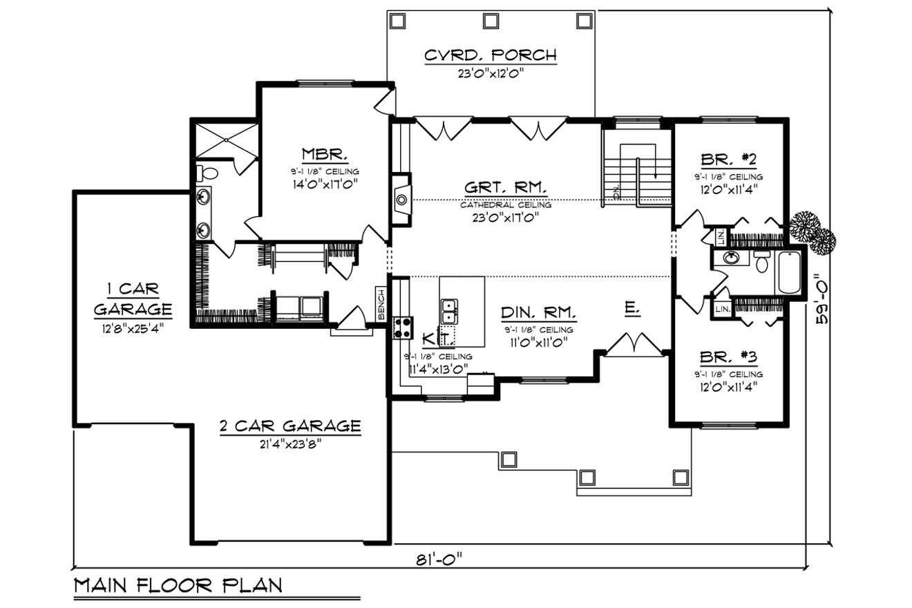 Farmhouse House Plan - 31268 - 1st Floor Plan