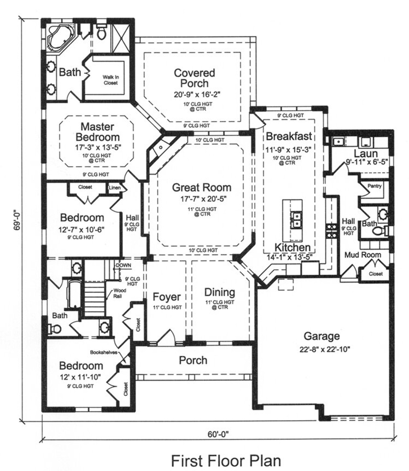Traditional House Plan - Hilliard 31542 - 1st Floor Plan