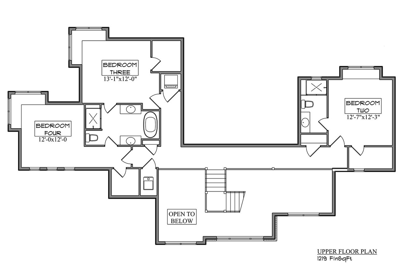 Secondary Image - Craftsman House Plan - Spartan 31552 - 2nd Floor Plan