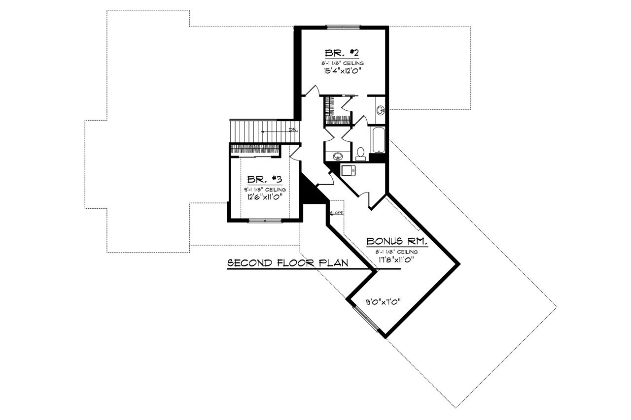 Secondary Image - Craftsman House Plan - 31554 - 2nd Floor Plan