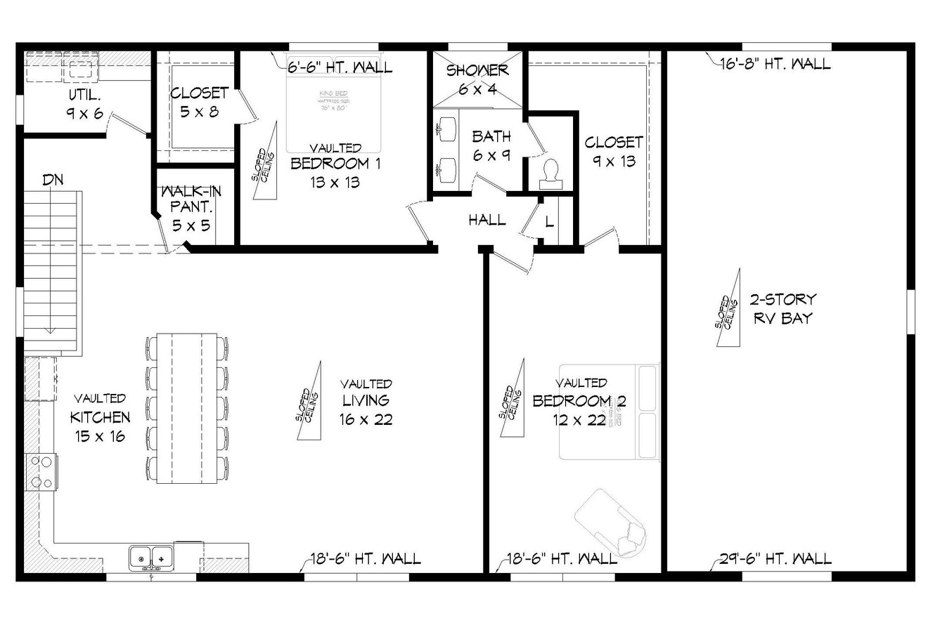 Secondary Image - Contemporary House Plan - Sunset Place 31598 - 2nd Floor Plan
