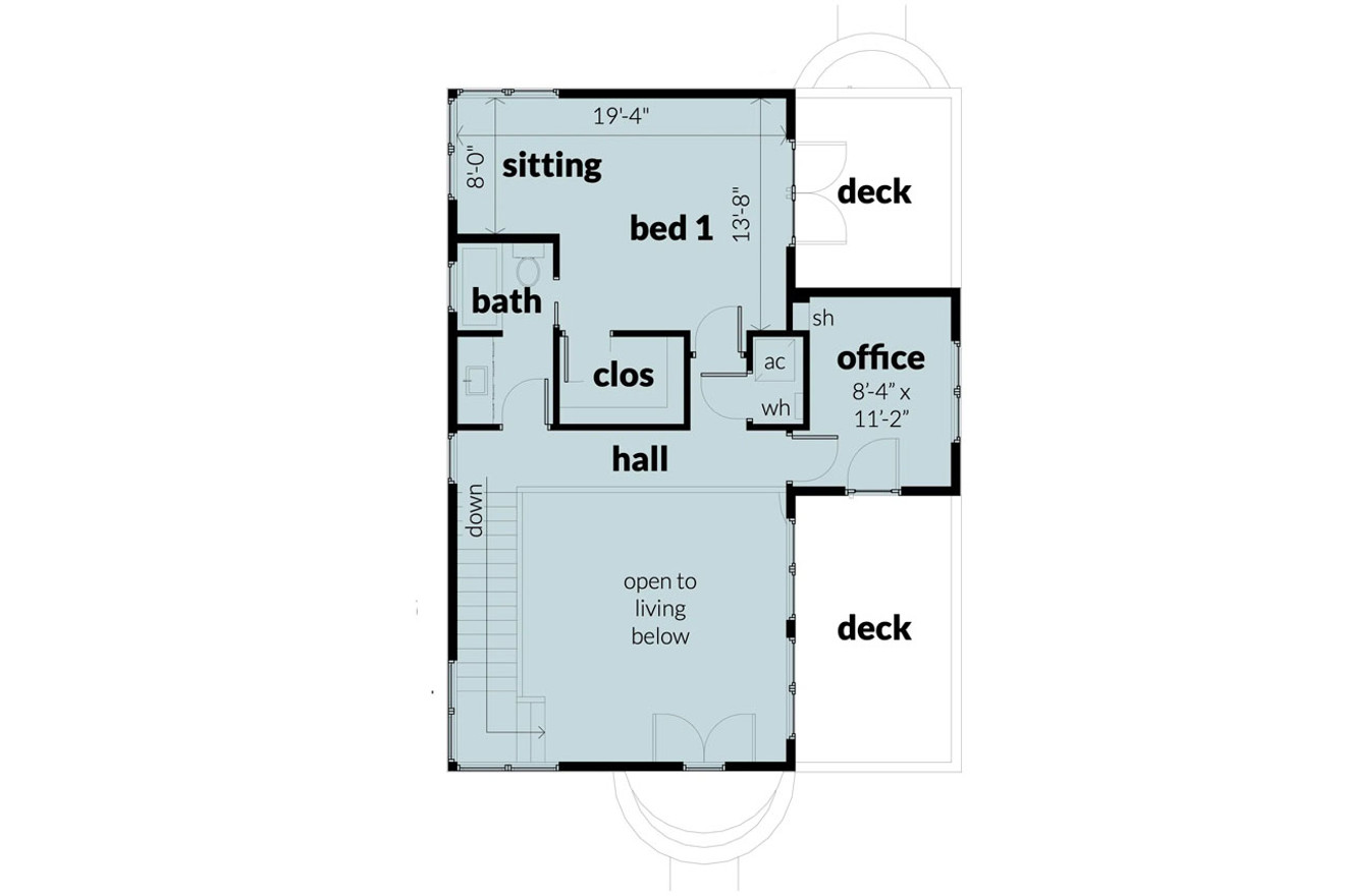 Secondary Image - Modern House Plan - Cheval 31793 - 2nd Floor Plan