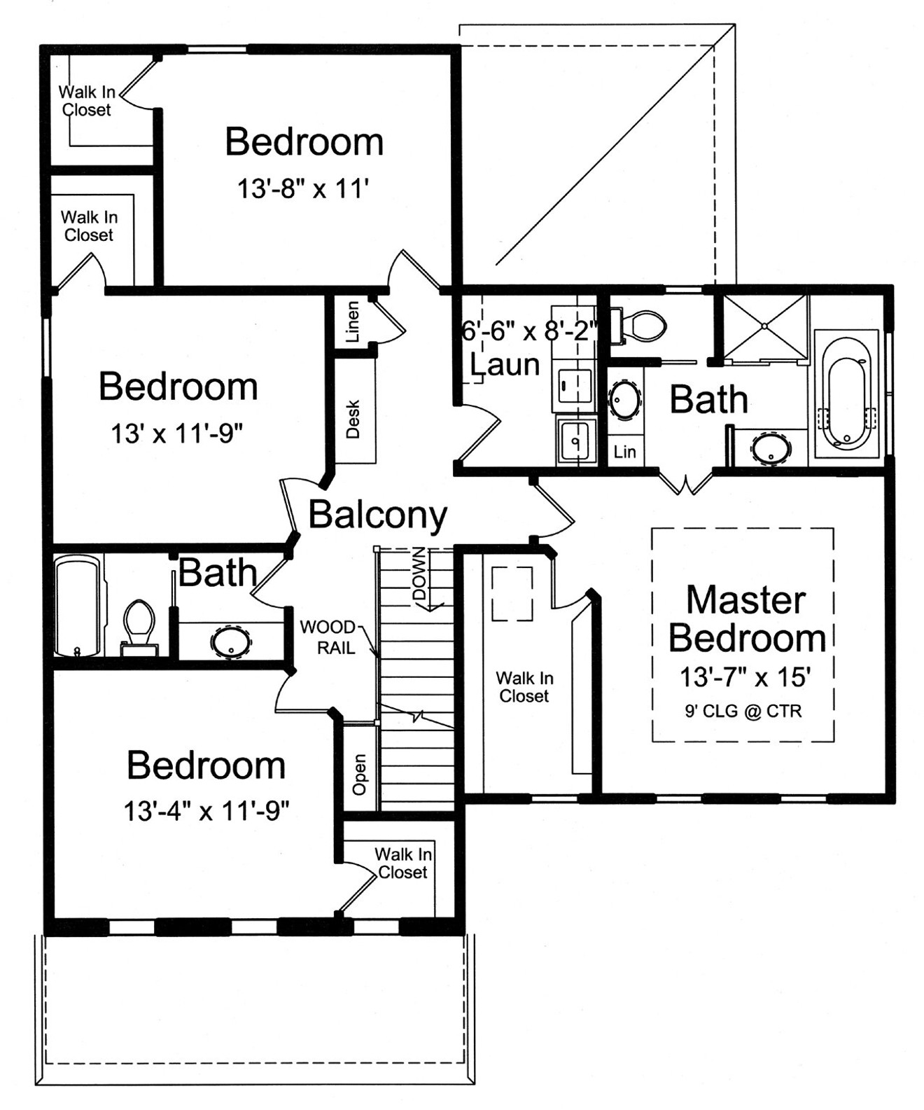 Secondary Image - Traditional House Plan - Drexel 31991 - 2nd Floor Plan