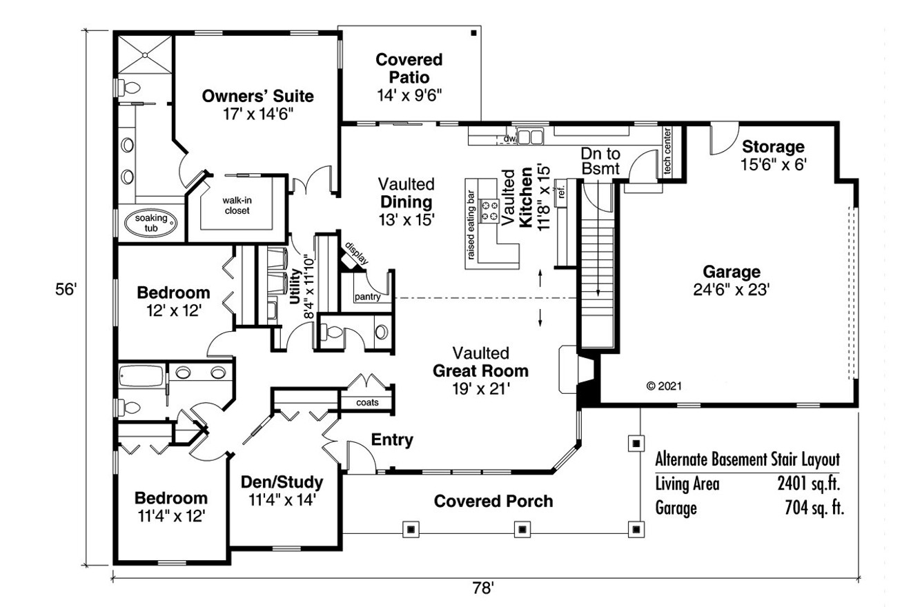 Ranch House Plan - Brightheart 32152 - Optional Floor Plan