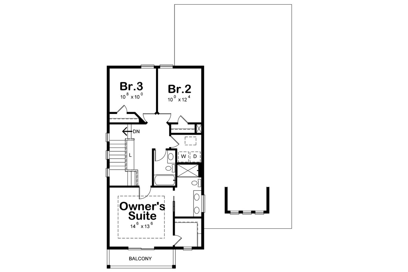 Secondary Image - Cape Cod House Plan - Westerly Creek 32520 - 2nd Floor Plan