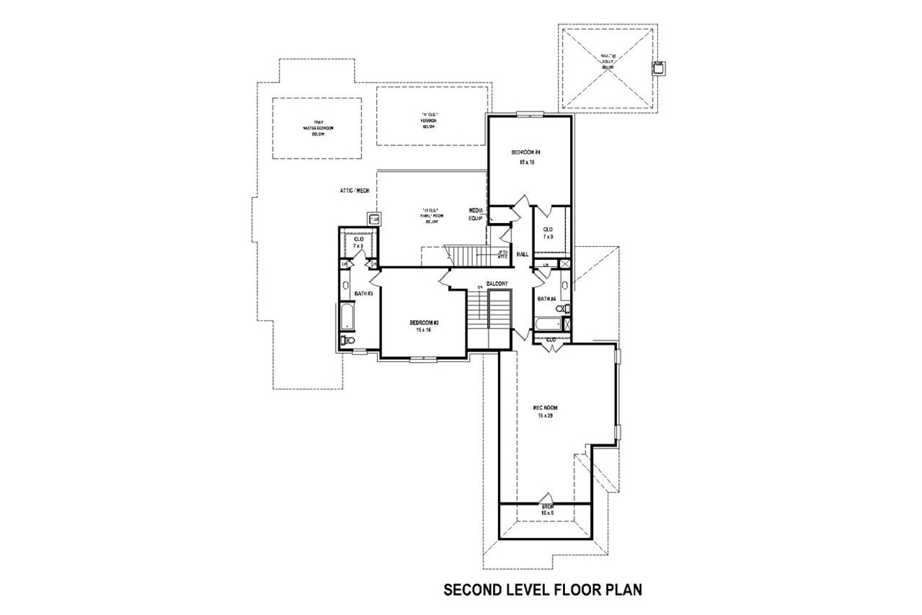 Secondary Image - European House Plan - 32530 - 2nd Floor Plan