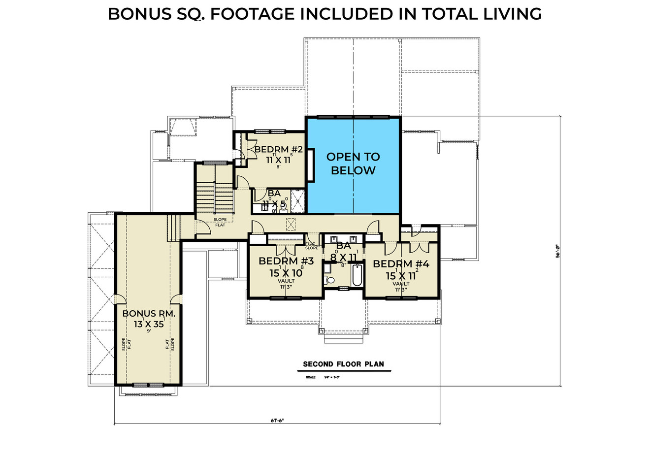 Secondary Image - Farmhouse House Plan - 32741 - 2nd Floor Plan