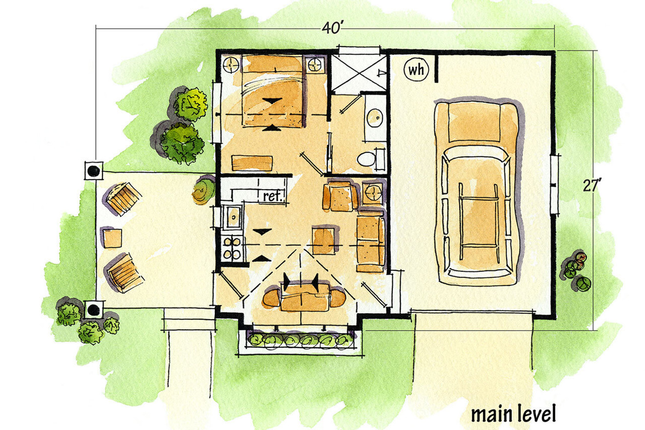 Lodge Style House Plan - Little Rock 32770 - 1st Floor Plan