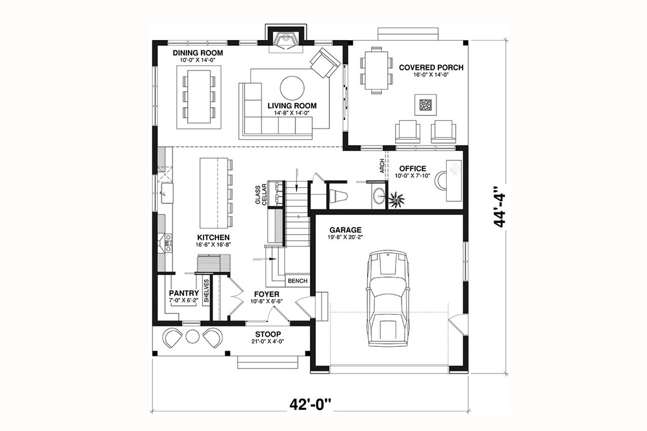 Farmhouse House Plan - St Arnaud 4 32950 - 1st Floor Plan