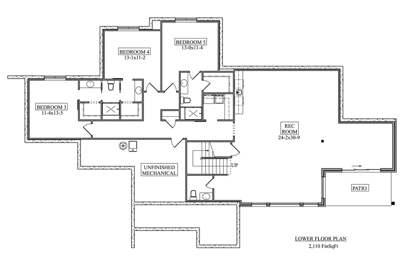 Modern House Plan - Sweetgrass 32999 - Basement Floor Plan