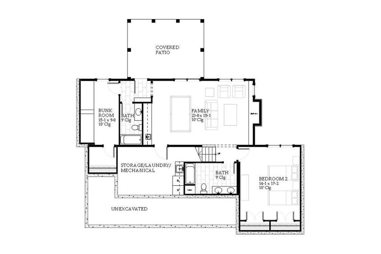 Secondary Image - Craftsman House Plan - Seagull 33137 - 2nd Floor Plan