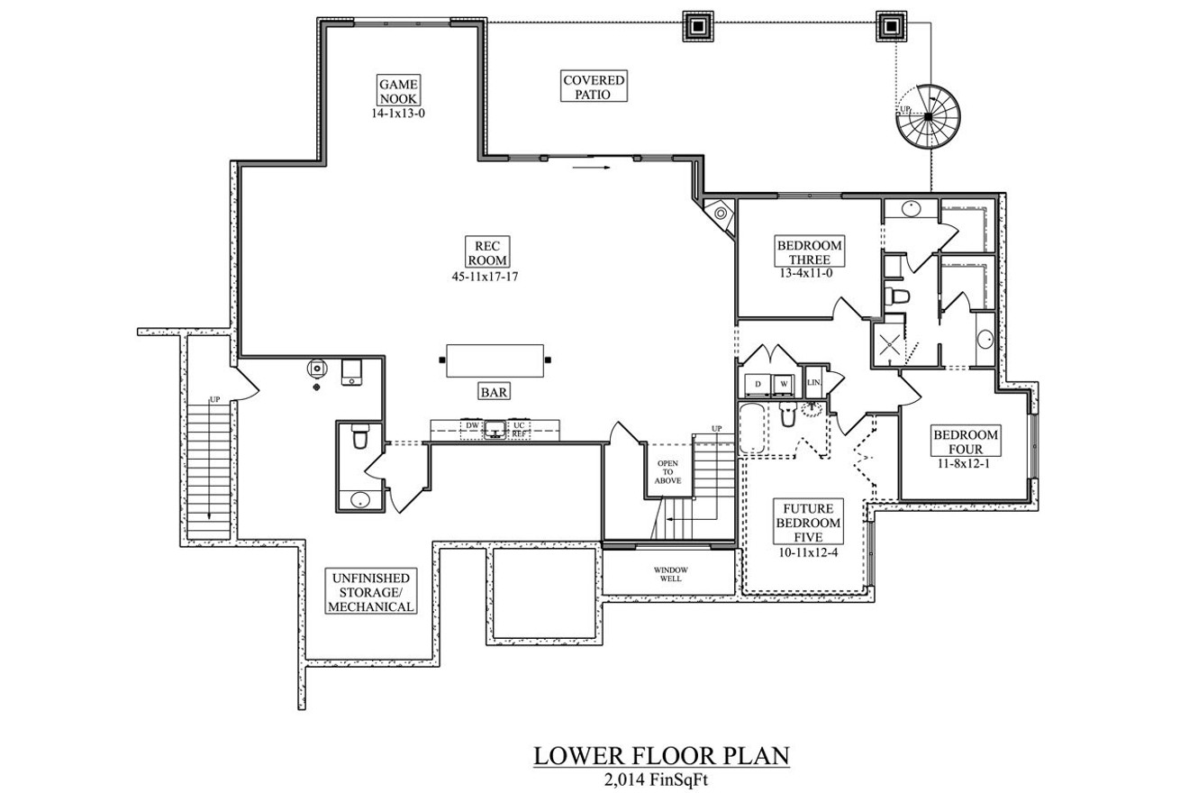 Craftsman House Plan - Lamplighter 33314 - Basement Floor Plan