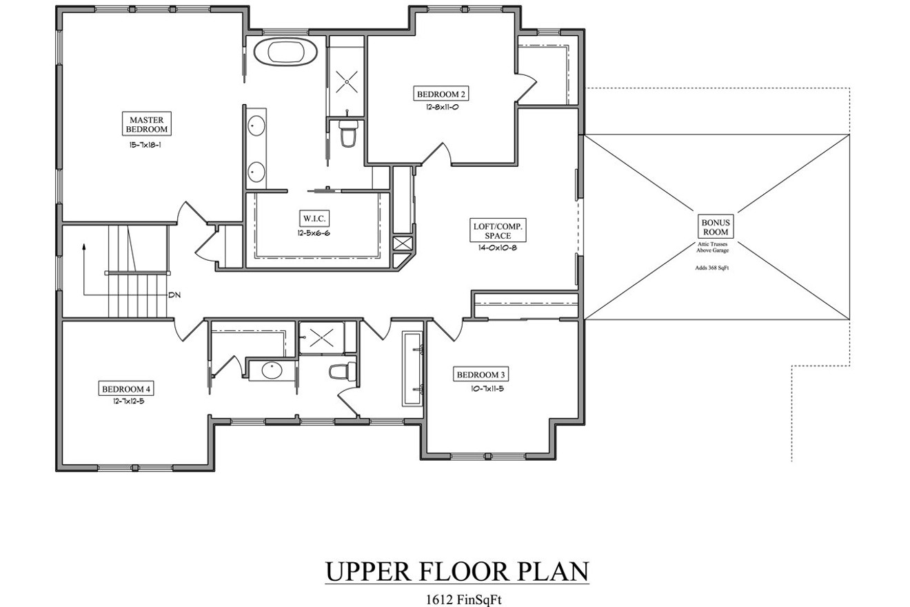 Secondary Image - Farmhouse House Plan - Ken's Lake 33387 - 2nd Floor Plan