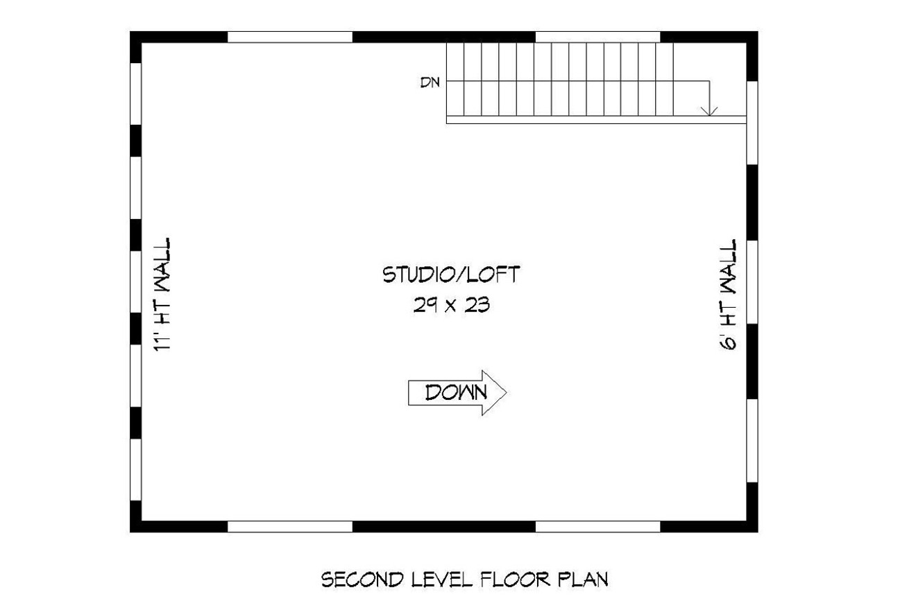 Secondary Image - Contemporary House Plan - 33463 - 2nd Floor Plan