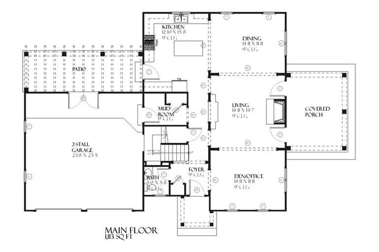 Tudor House Plan - Trowbridge 33465 - 1st Floor Plan