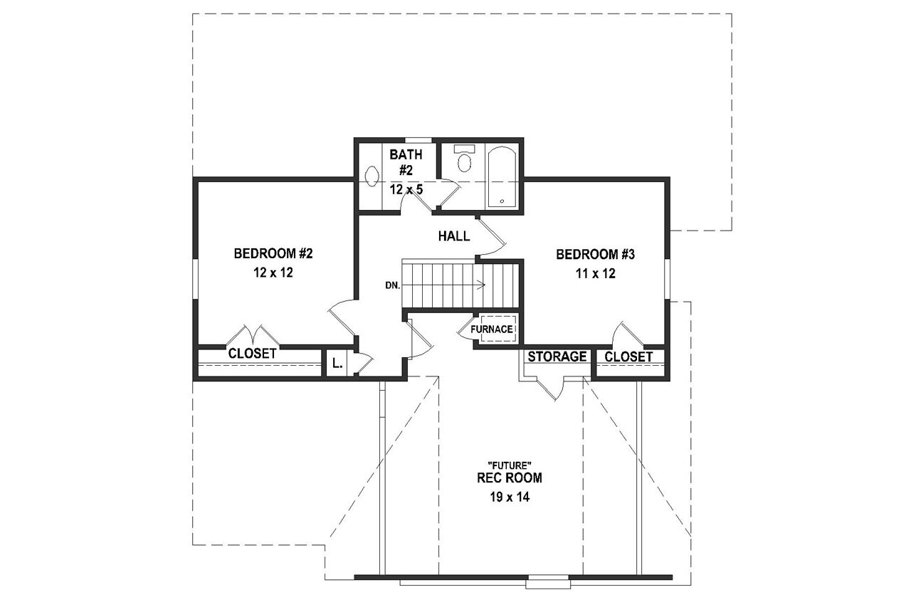Secondary Image - Traditional House Plan - 33857 - 2nd Floor Plan