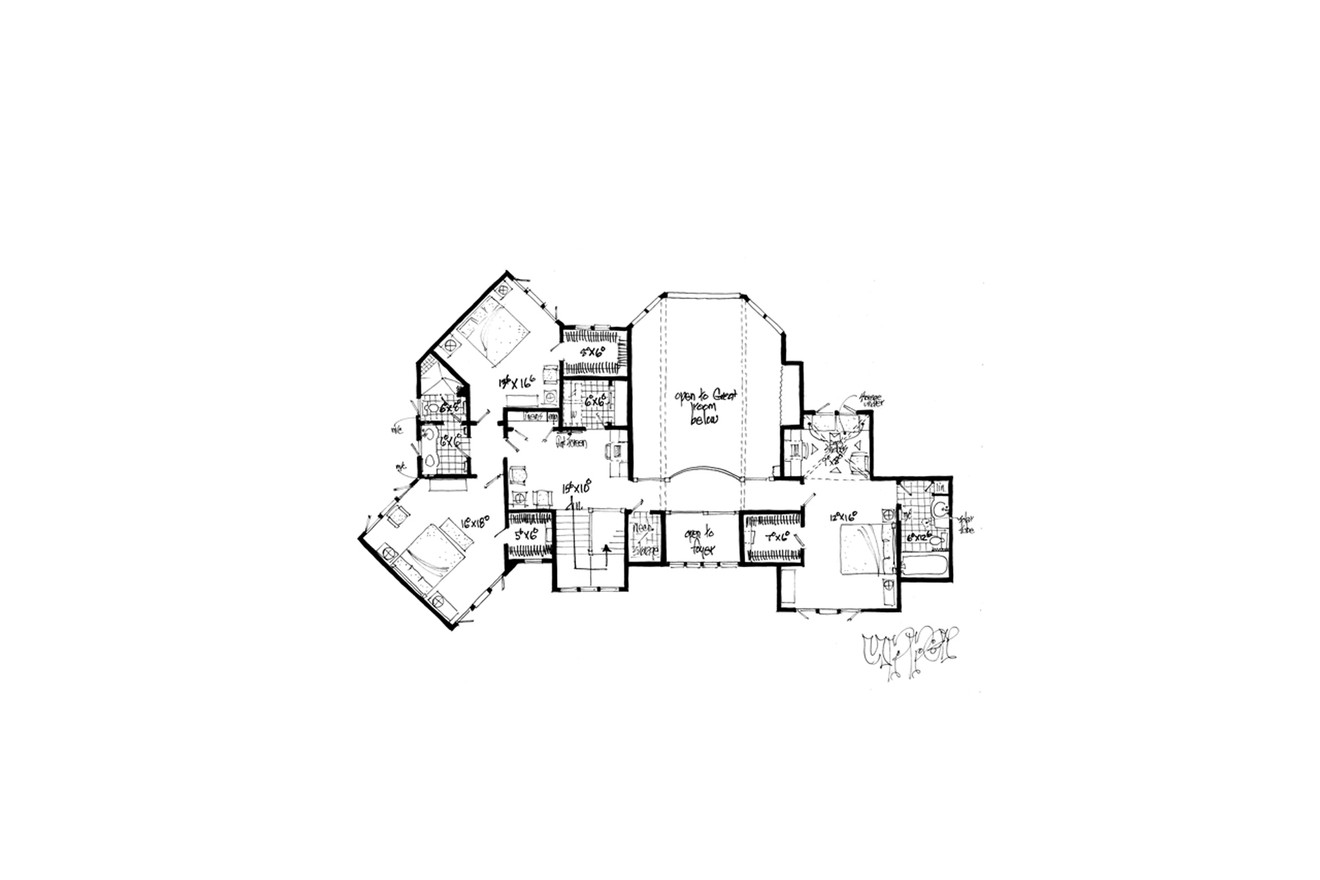 Craftsman House Plan - Spring Branch 33877 - 2nd Floor Plan