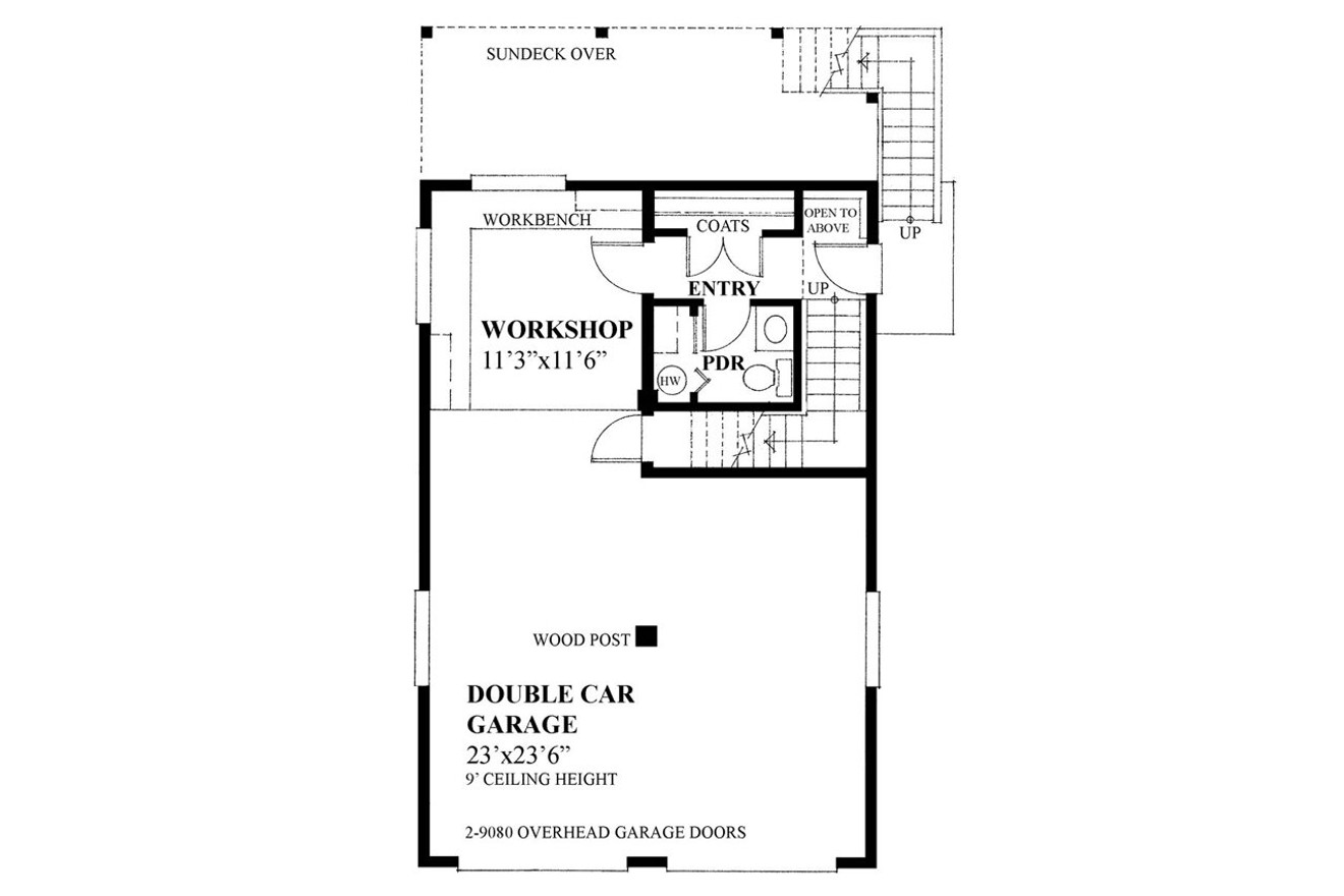 Craftsman House Plan - 33977 - 1st Floor Plan