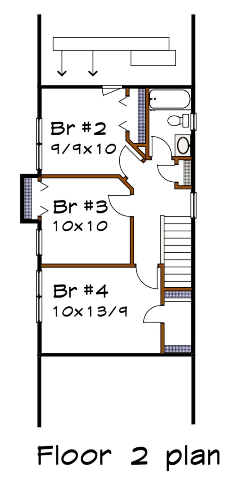 Cottage House Plan - 34294 - 2nd Floor Plan