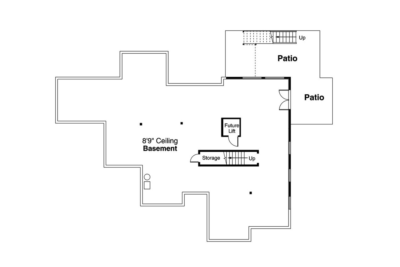 Craftsman House Plan - Mossy Point 34338 - Basement Floor Plan