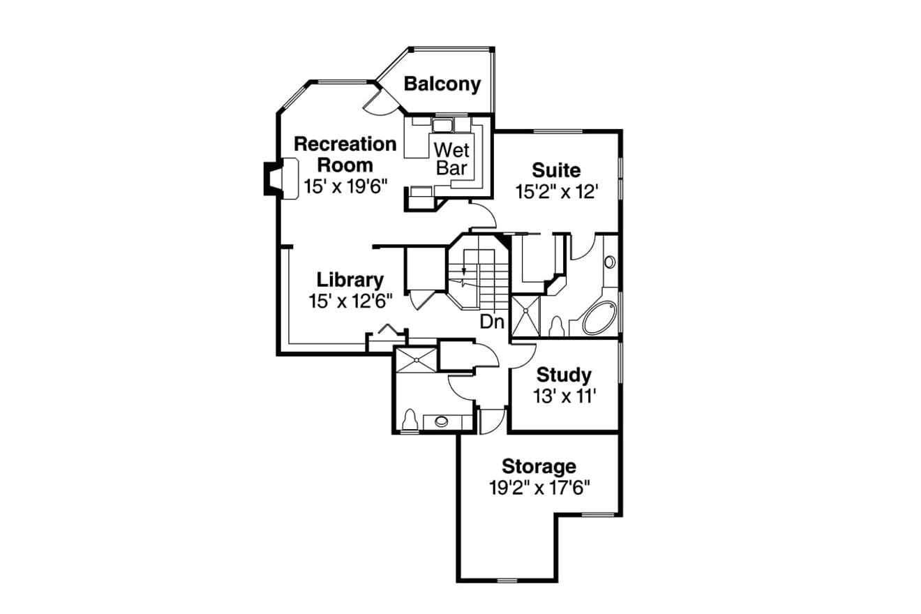 Secondary Image - Craftsman House Plan - Cedar Creek 34749 - 2nd Floor Plan