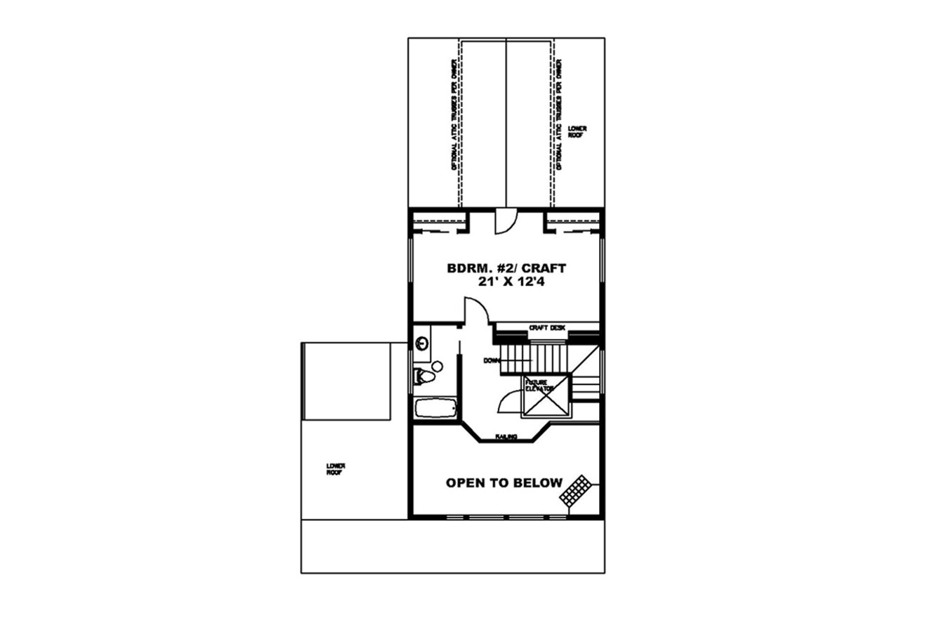 Secondary Image - Cottage House Plan - 34868 - 2nd Floor Plan
