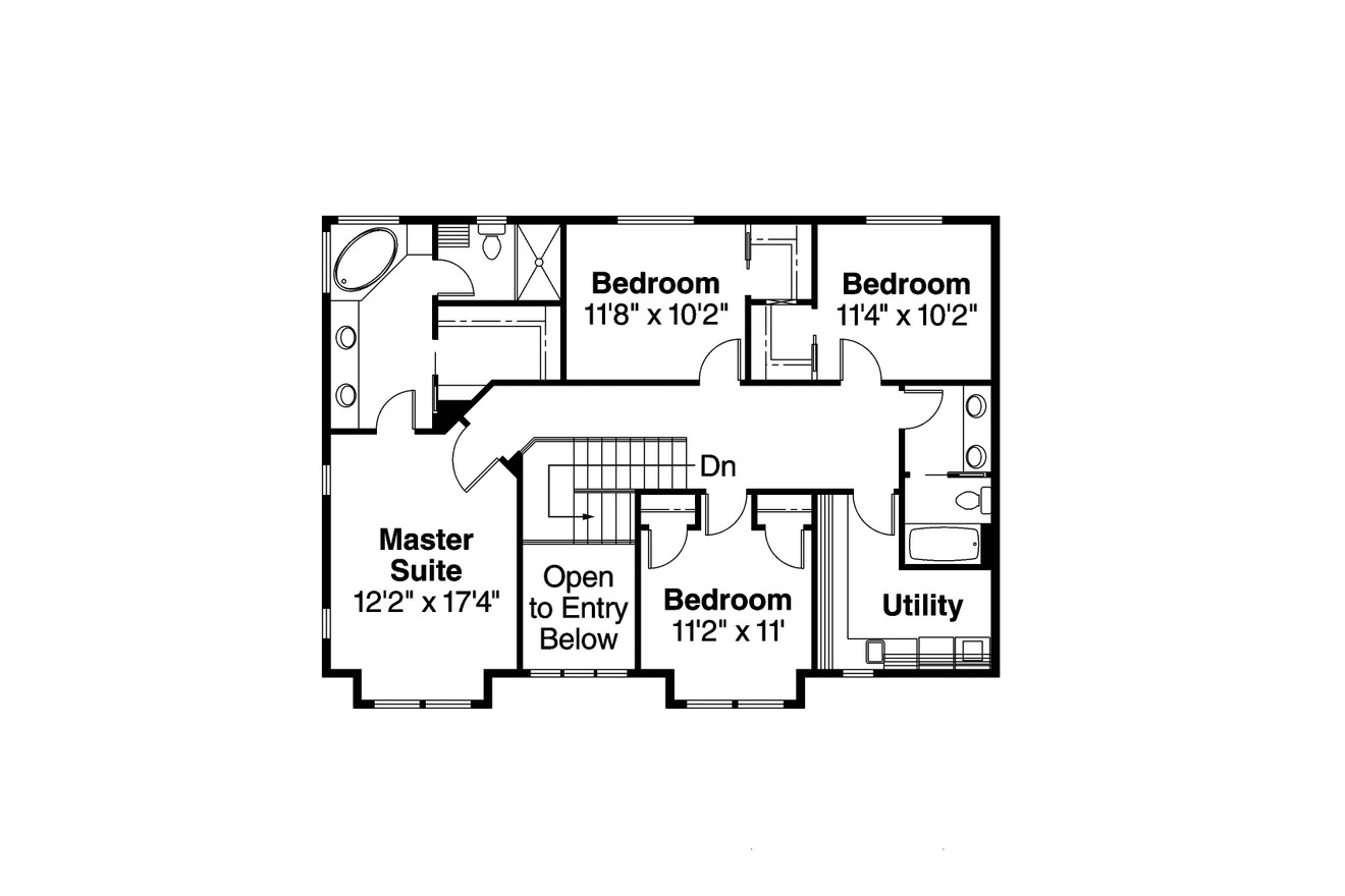 Secondary Image - Bungalow House Plan - Cavanaugh 35217 - 2nd Floor Plan