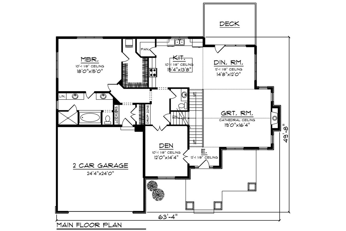 Craftsman House Plan - 35331 - 1st Floor Plan