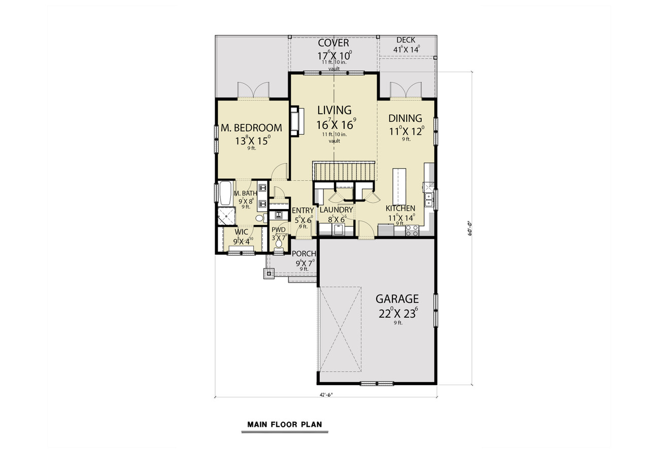 Craftsman House Plan - 35373 - 1st Floor Plan