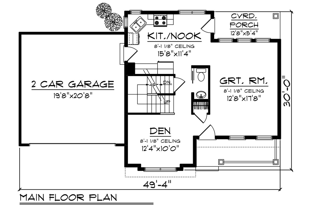 Traditional House Plan - 35386 - 1st Floor Plan