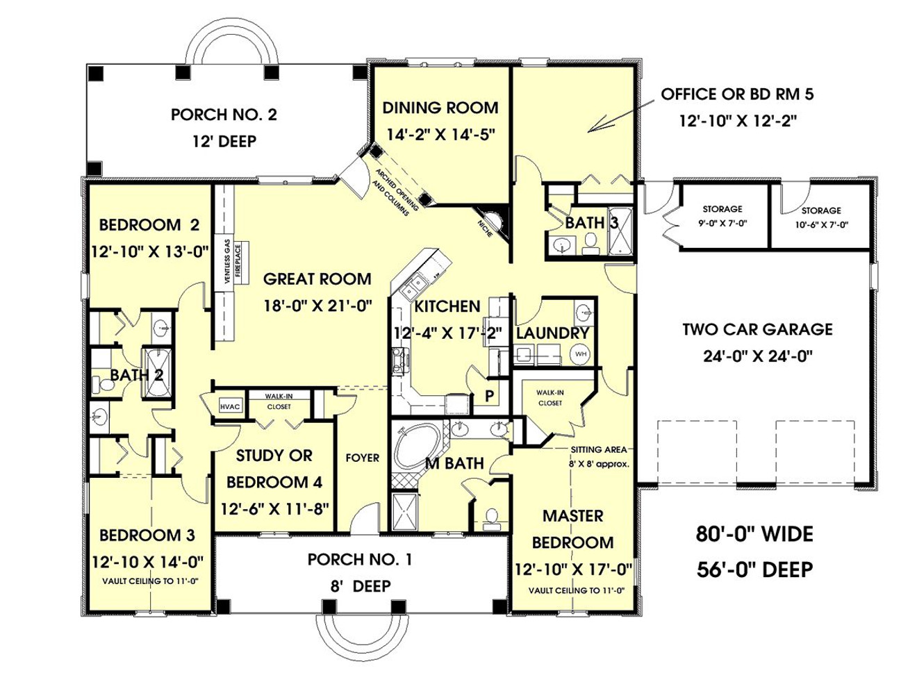 Traditional House Plan - 35387 - 1st Floor Plan