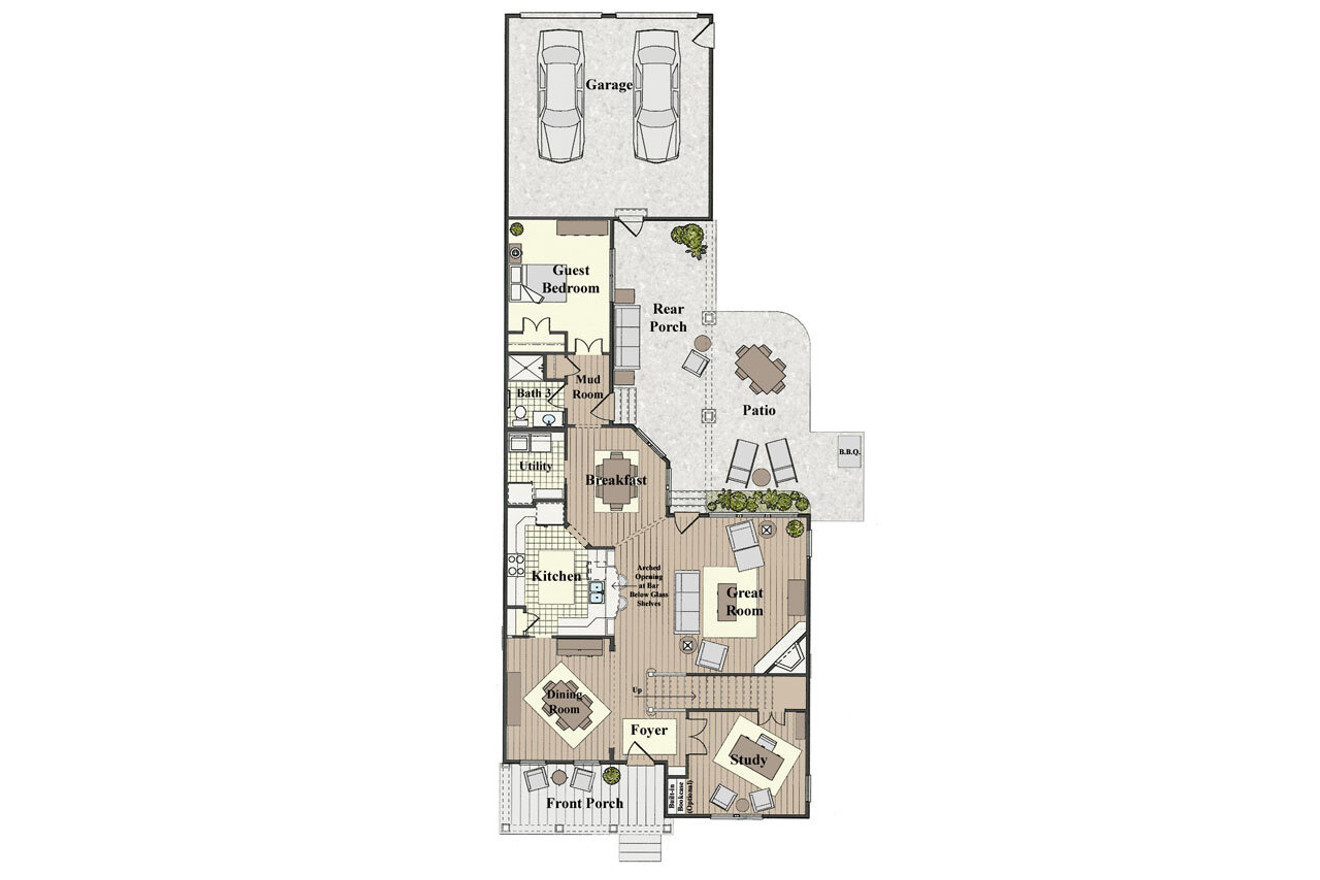 Cottage House Plan - Hillsdale 35472 - 1st Floor Plan