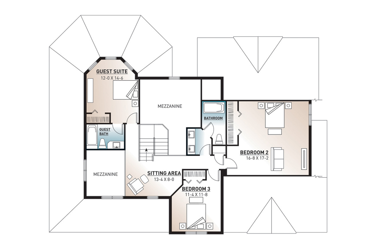 Traditional House Plan - Tristan 35473 - 2nd Floor Plan