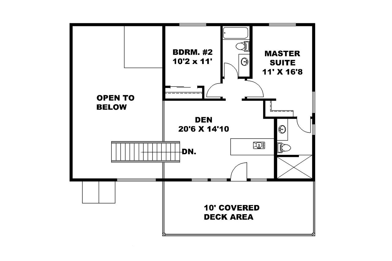 Secondary Image - Contemporary House Plan - 35667 - 2nd Floor Plan