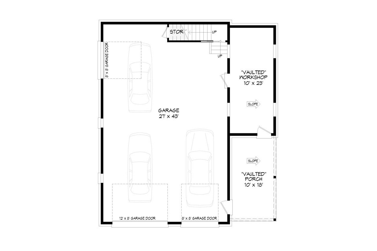 Craftsman House Plan - Deer Haven 35800 - 1st Floor Plan